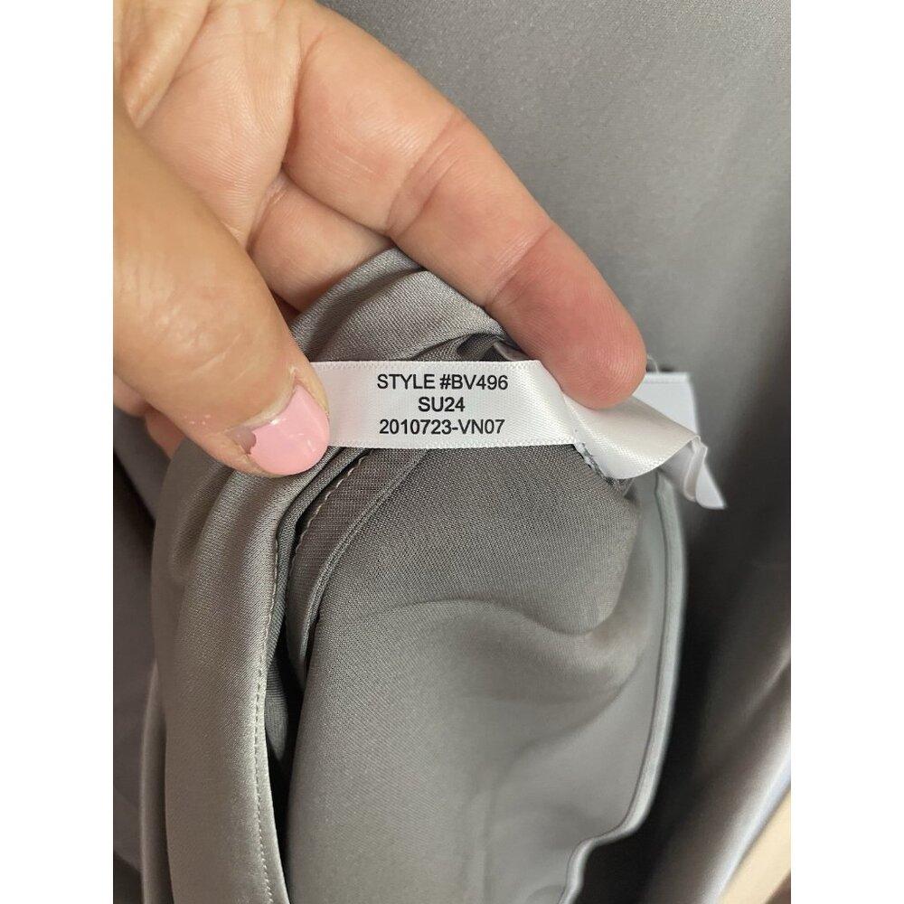 J. Crew Gwyneth slip dress silver Sz 6 gray Party Cocktail Wedding Slimming - Picture 6 of 8